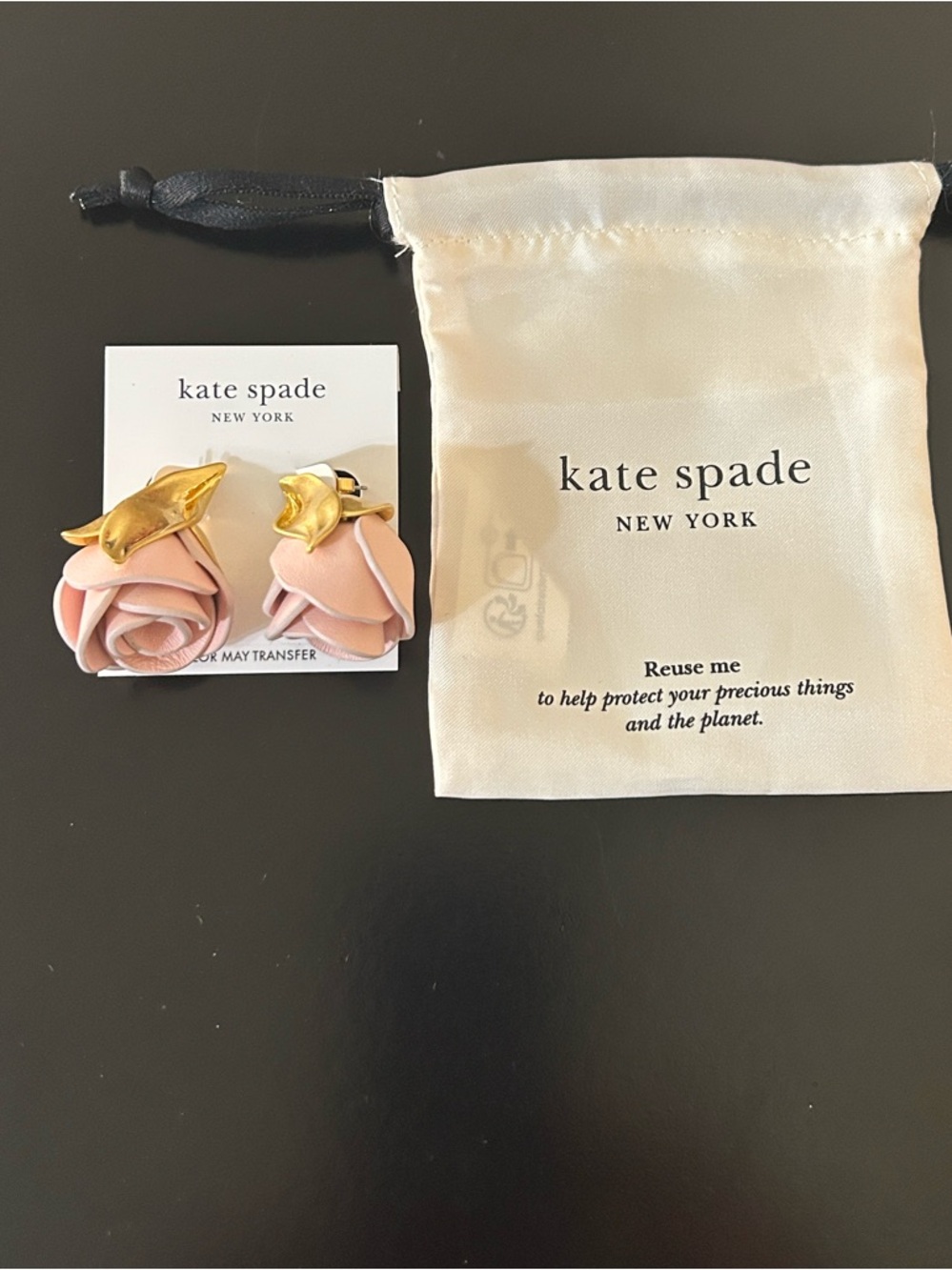 Kate Spade Rose Buds Drop Earrings NWT MSRP $138